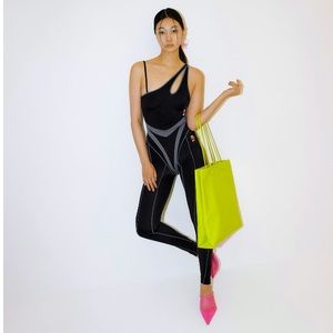 Zara Black Purple Magazine Bodysuit